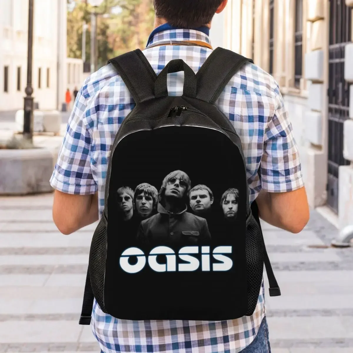 Custom 3D Print Oasis S Band Backpack for Boys Girls College School Travel Bags Women Men Bookbag Fits 15 Inch Laptop