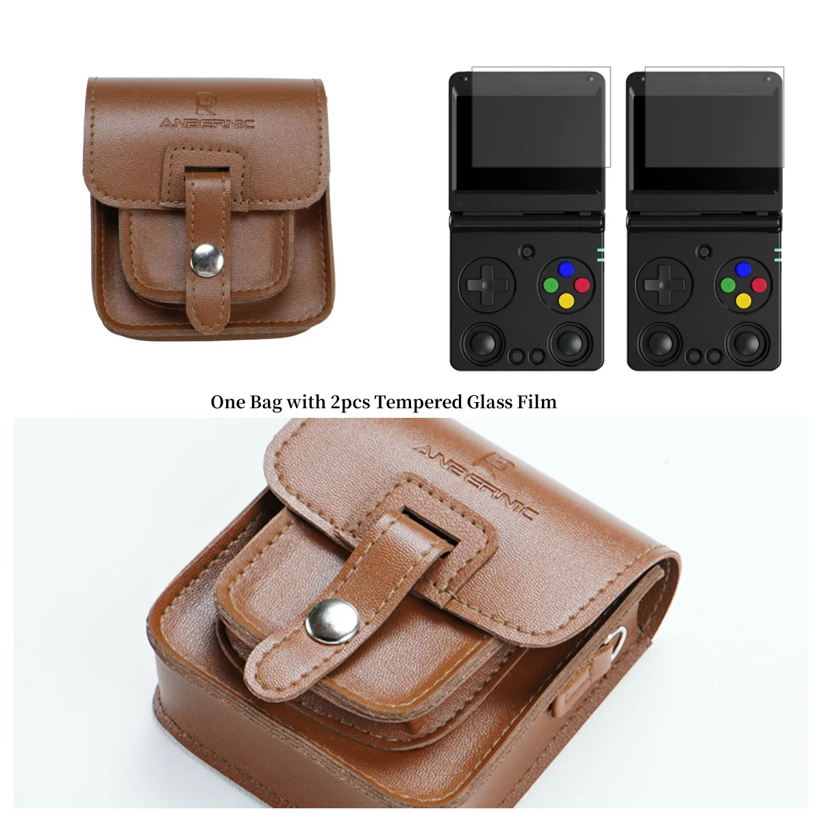 

New For Anbernic RG34XXSP Case Storage Bag Antifall RG34XX SP Game Console Protective Bags Box Cases With Screen Protector