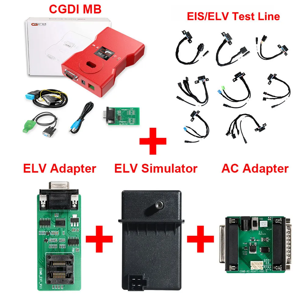 

CGDI MB with Full Adapters including EIS/ELV Test Line + ELV Adapter + ELV Simulator + AC Adapter with New Diode