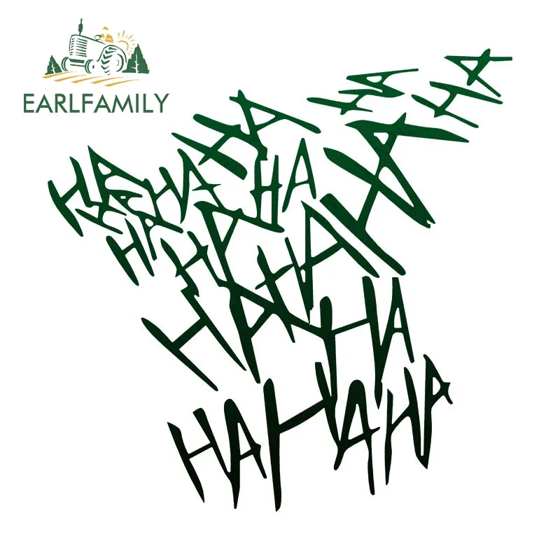 EARLFAMILY 13cm Hahaha Color-graded Car Stickers Interesting Waterproof Sun-proof Decal Trunk Motorcycle Bumper Car Graphics