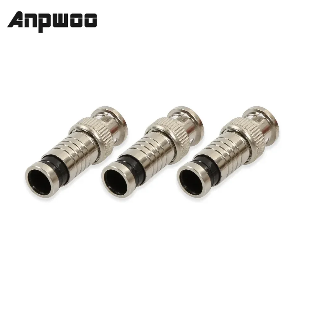 ANPWOO Hot Selling 10PCS/lot Connector Compression Connector Jack for Coaxial Cable CCTV Camera Accessories