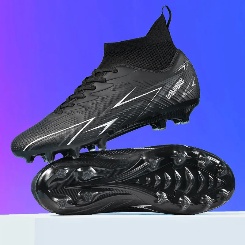 

Men Women Football Boots Outdoor Soccer Cleats Non-slip Football Field Sneakers Ultralight Futsal Shoes AG/FG Spiked Soccer Shoe