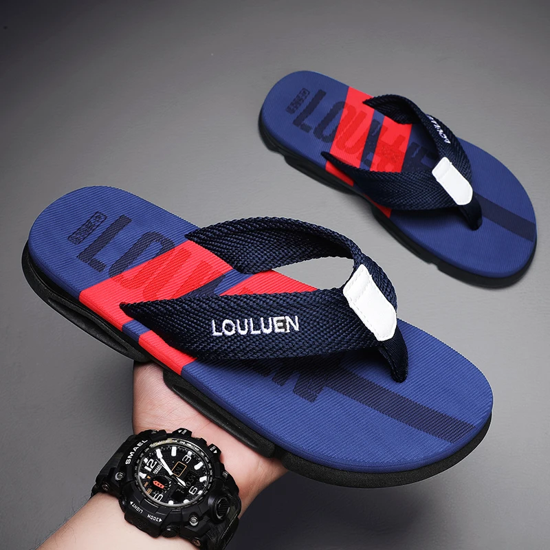 

Hot Sale Summer Flip Flops Men Fashion Comfortable Beach Slippers For Men Lightweight Non-Slip Men's Slippers chanclas de hombre