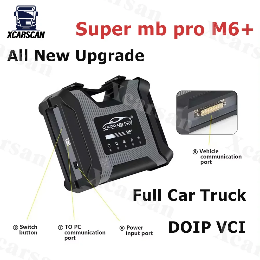 

Новое программное обеспечение Super MB PRO M6 + WiFi DOIP Connect MB Star M6 XENTRY работает как на автомобилях, так и на грузовиках главный диагностический инструмент