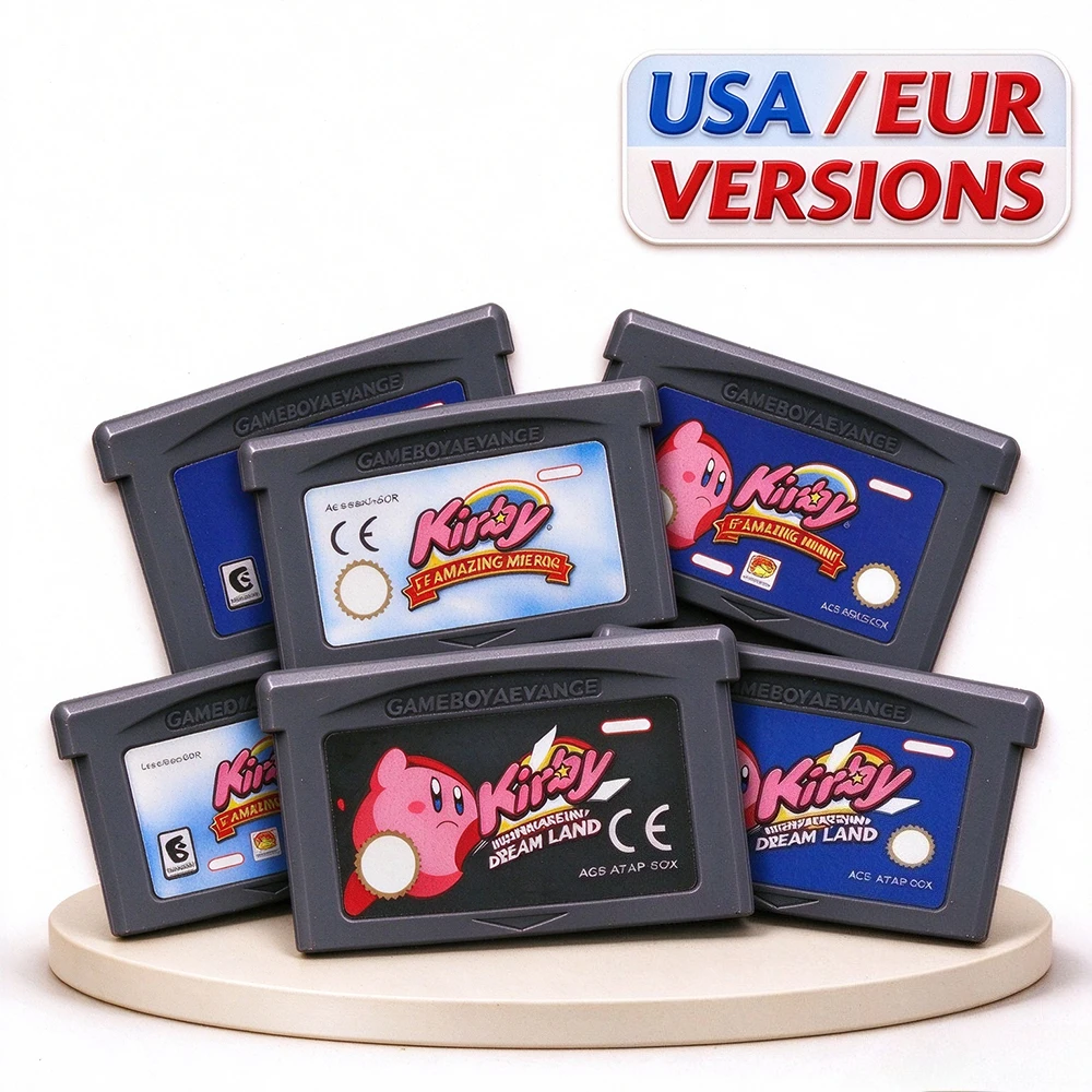 Video Games - ตลับเกมซีรีส์ Kirby สำหรับเครื่องเล่นเกม GBA แบบ 32