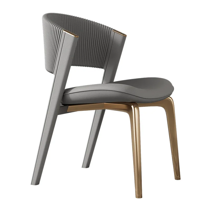 Modern Luxury Dining Chair Stylish Stainless Steel Frame Chair Ergonomic Leisure Chair for Home Dining Room Hotel