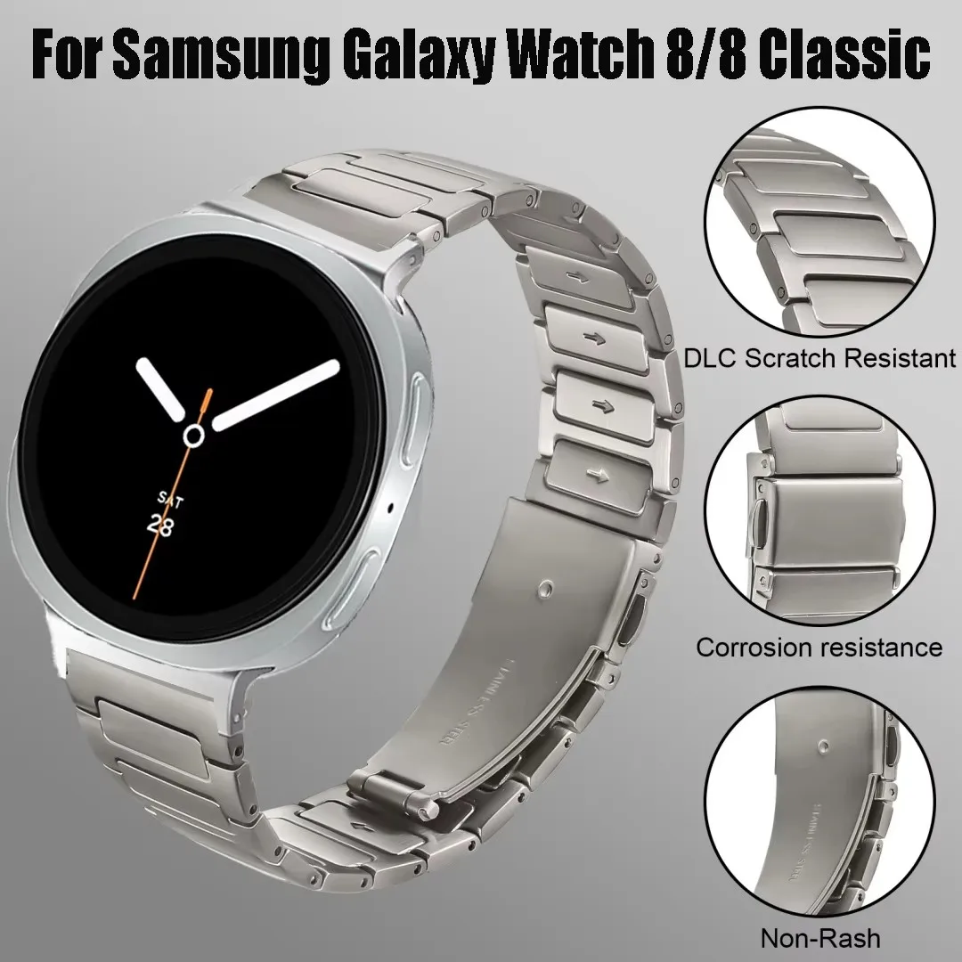 

Metal Smart watch strap For Samsung Galaxy Watch 8 40mm 44mm Stainless Steel Men Bussiness Bracelet For Galaxy 8 Classic 46mm