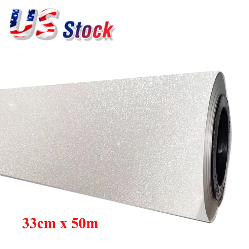 

CALCA 13in x 164ft / 33cm x 50m DTF Glitter+ Film Roll Cold Peel for T-shirts Transfer Printing DTF Glitter Film Bulk US Stock