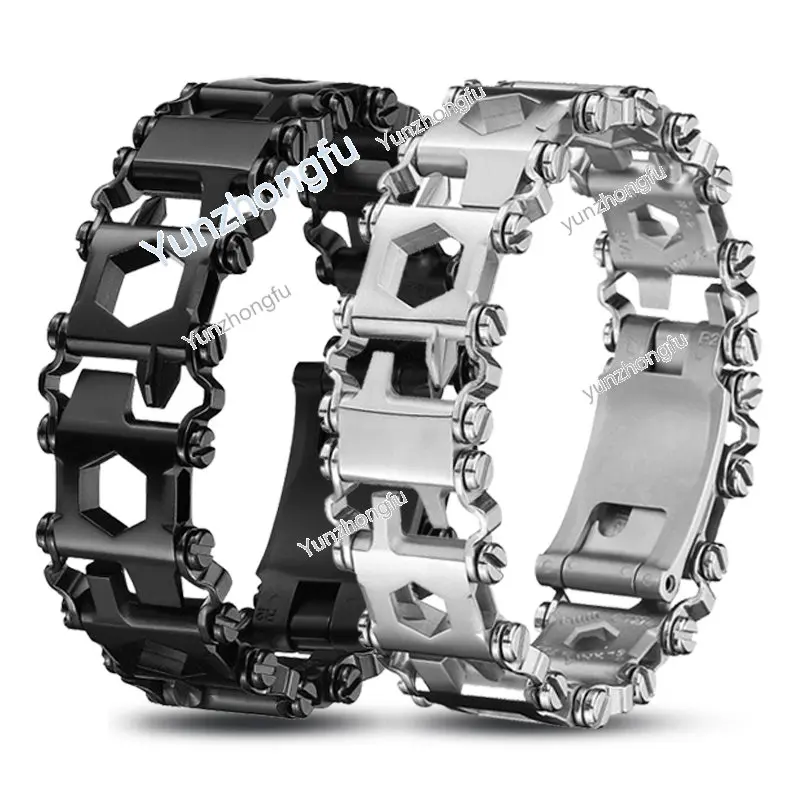 Pulseira de Couro Multi Ferramenta Masculina Equipamento Selvagem ao ar Livre Acessórios de Sobrevivência