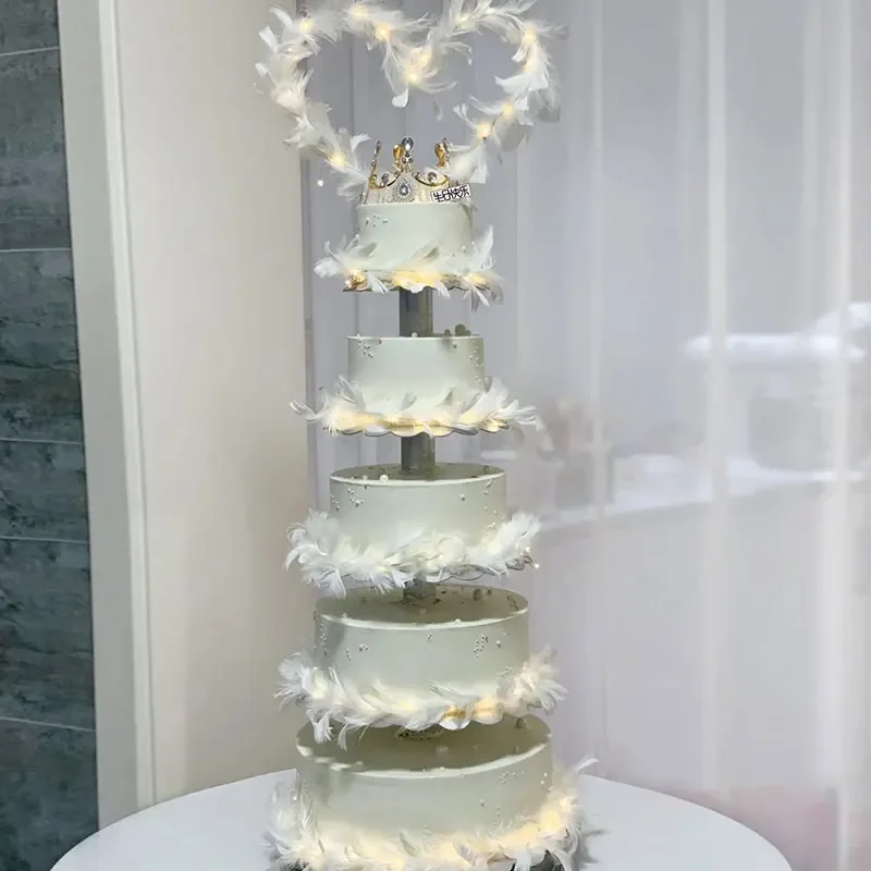 Plastic cake model three-layer multi-layer crown feather window fake sample photography prop customization