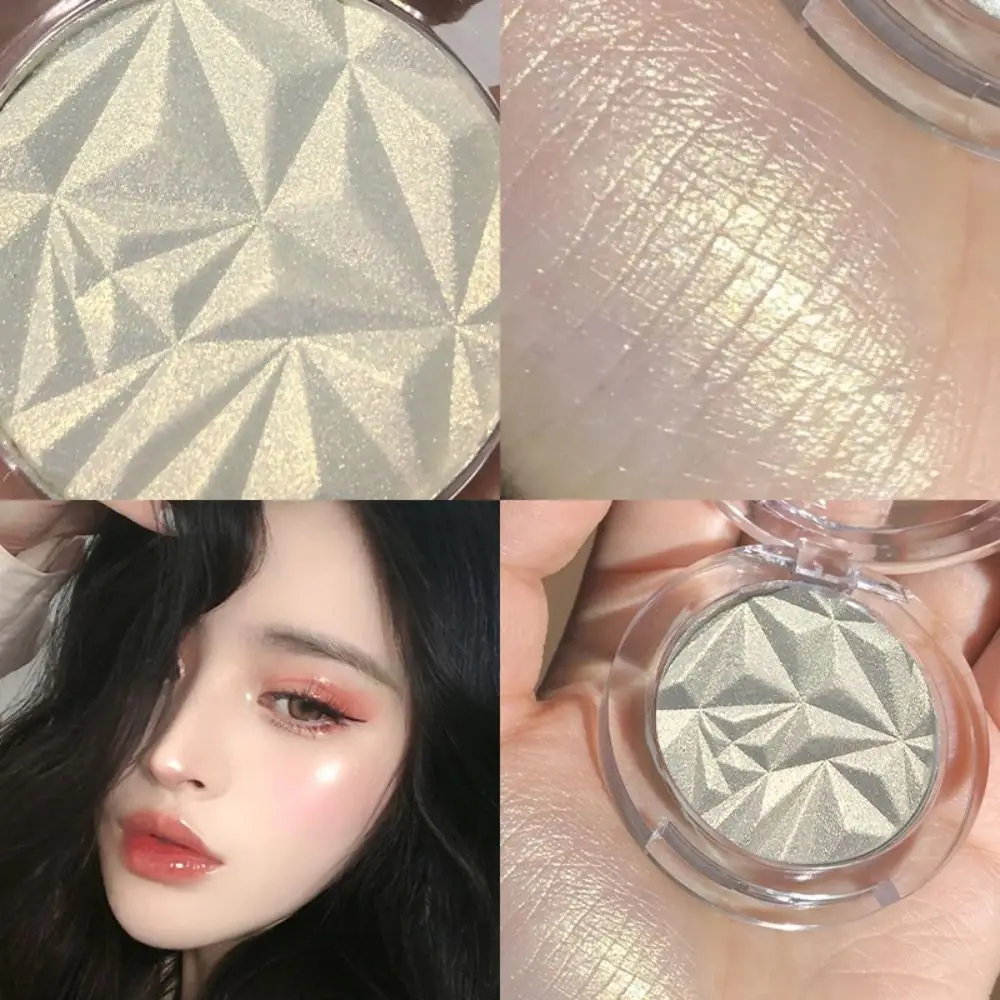 Evidenziatore monocromatico di purè di patate Evidenziatore glitter naturale con glitter Palette di evidenziatori in polvere impermeabili a lunga durata