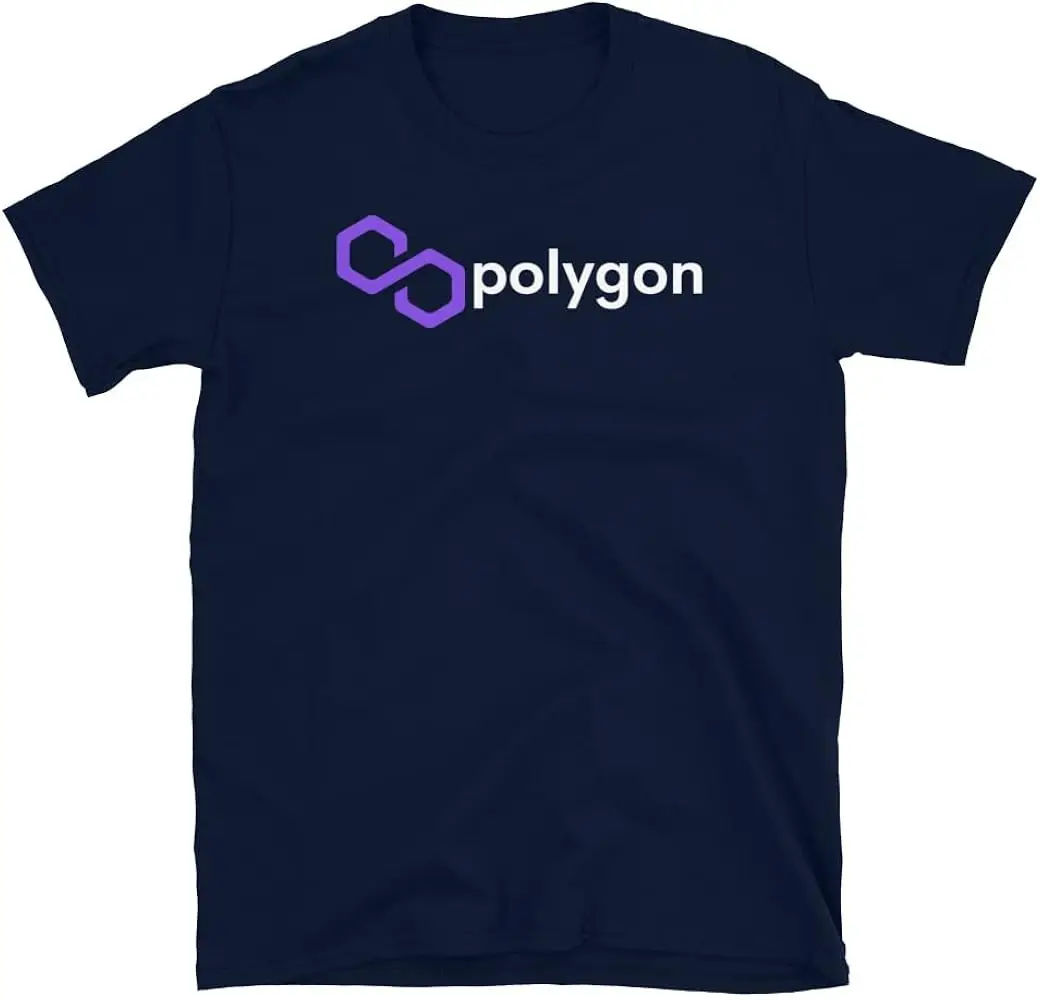 Polygon Cryptocurrency T-Shirt  Anime Graphic T-shirts for Unisex Summer Short Sleeve