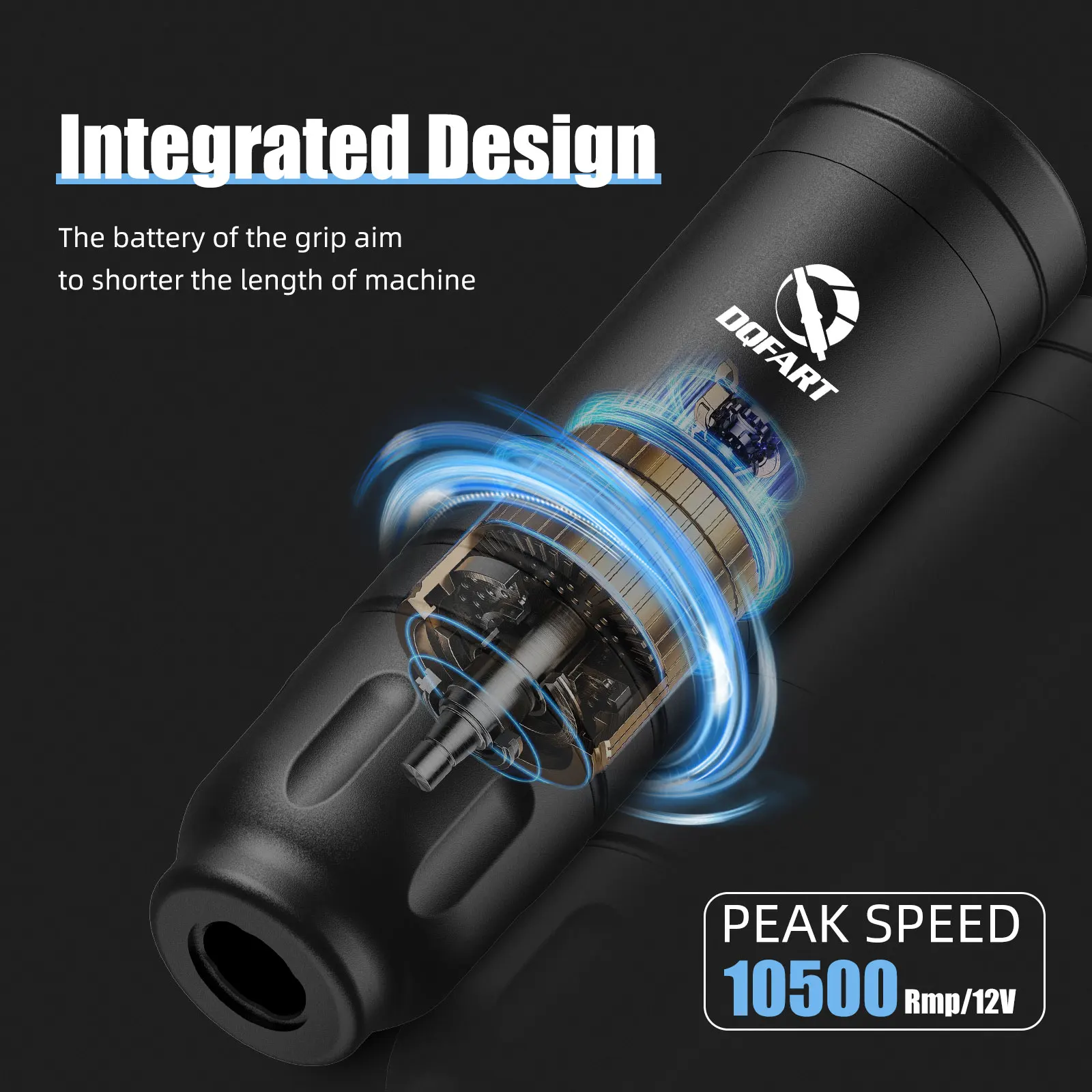 DQFART، مجموعة ماكينة الوشم الاحترافية 2025، قلم الوشم اللاسلكي، آلة دوارة، كوب حبر، إبرة خرطوشة، علامة تجارية جديدة