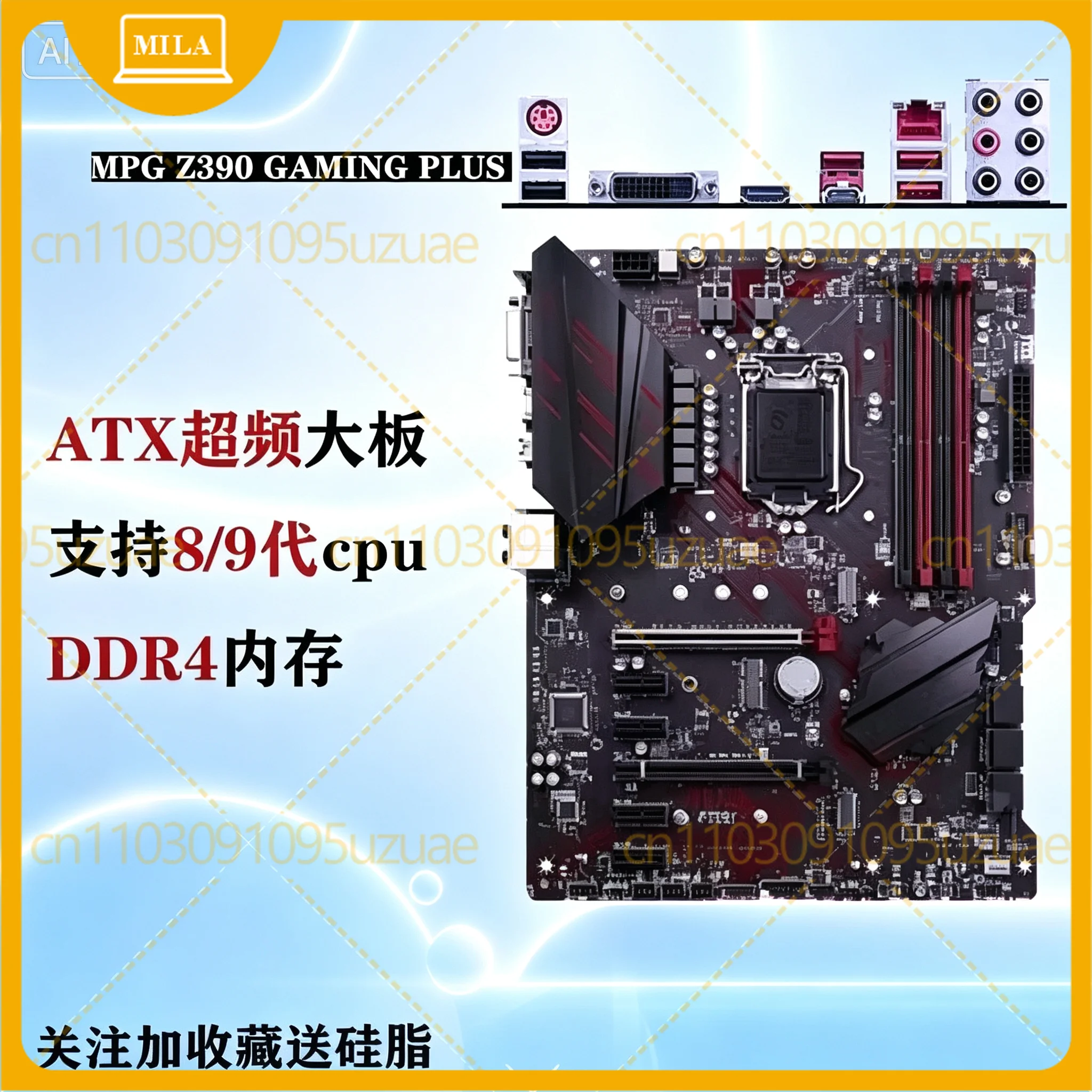 LGA1151 Gaming Mainboard Z390 Overclock For MSI MPG Z390 Gaming Plus, Used & Fully Tested For 8th 9th Gen Intel CPU