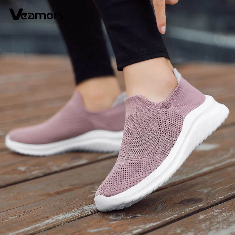 

Breathable Women's Casual Sneakers Light Men Knitted Running Shoes Unisex Soft Elastic Outdoor Sports Shoes for Walking Jogging