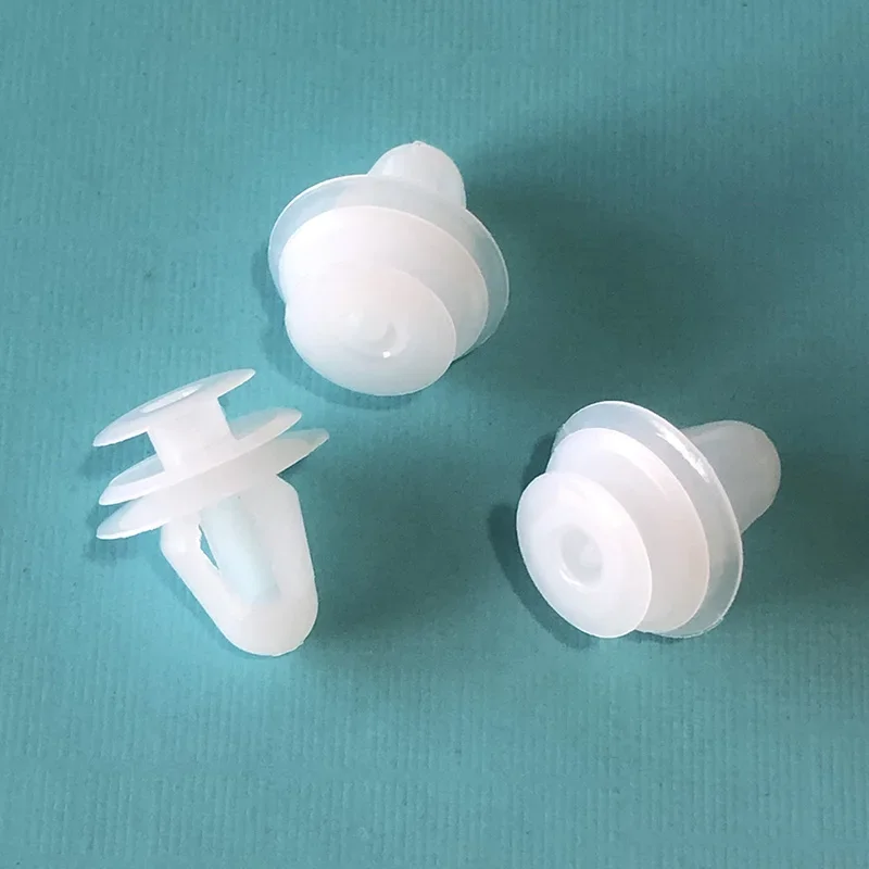 20/50pcs Universal White Door Trim Panel Fastener Clips 8mm Hole Auto Bumper Fender Fastener Retainer Clips