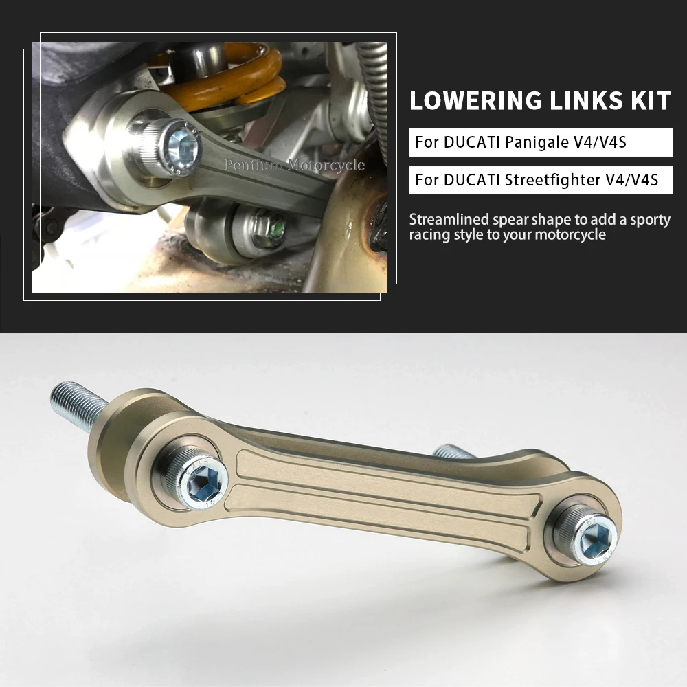 

Motorcycle Lowering Links Kit Rear Suspension Cushion Drop Connecting For DUCATI Panigale V4 Panigale V4S StreetFighter V4/V4S