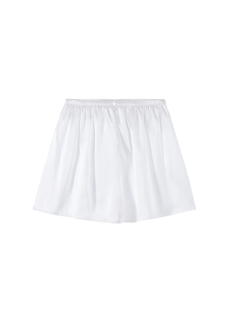 Suyad ream, Frau 100% echte Seiden shorts, 19mm, elastische Taille, bequeme gesunde Hauss horts, Frühling Sommer hose, weiß