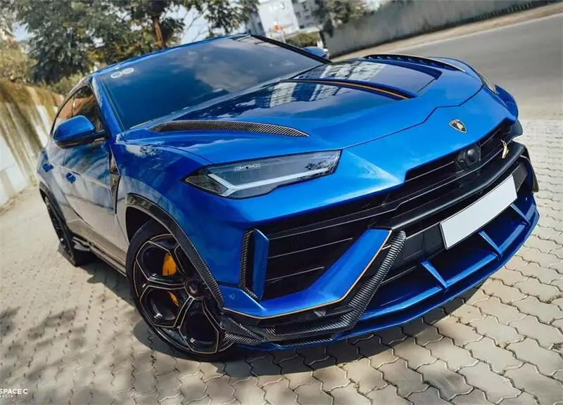 أجزاء جسم السيارة الكربون الجبهة حافة مصد السيارة الجانب تنورة رجل سوري نمط بوديكيت لامبورغيني URUS S طقم الجسم #5