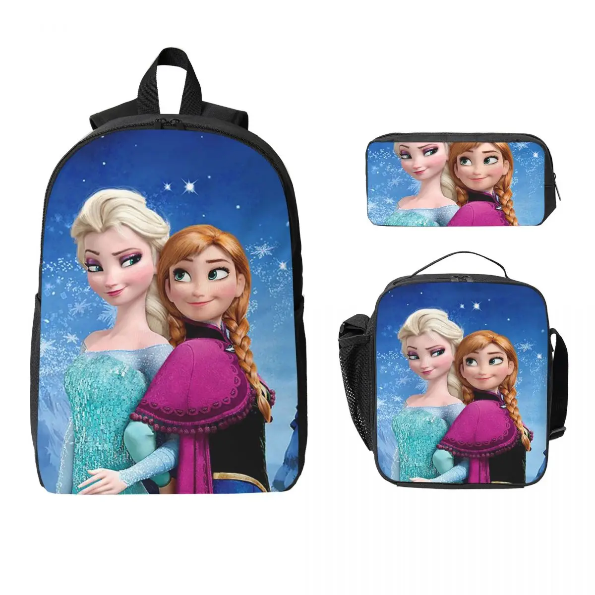 

Frozen II Backpack Student Boys Girls BookBag School Bag Computer Shoulder Bags 3ps Insulated Lunch Bag Pencil Case
