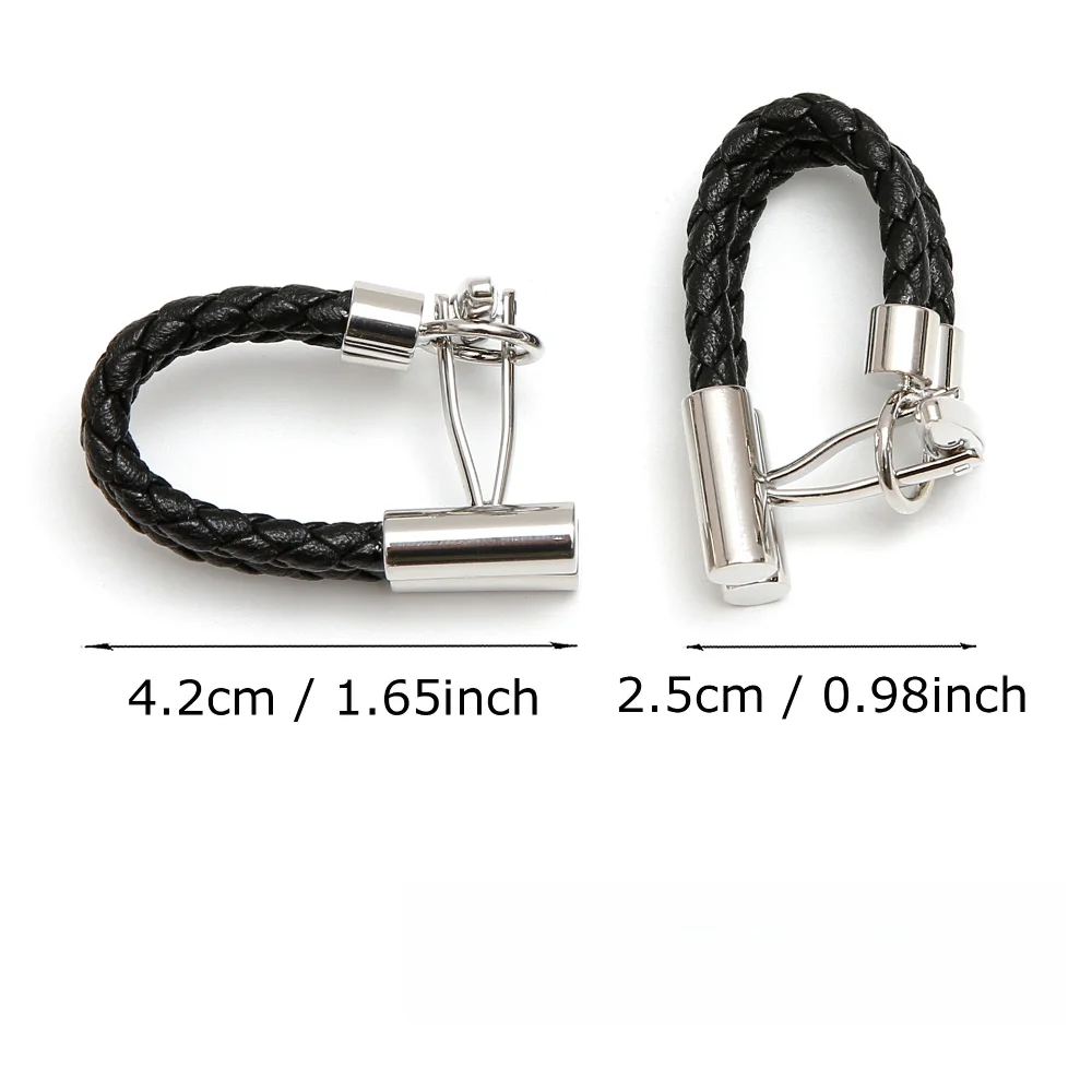 Simple Metal Splicing Black Woven Leather Cufflinks Men's Business Casual Shirt Cuff Accessories Banquet Decoration