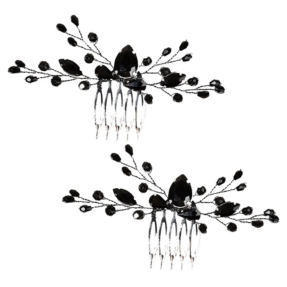 

2pcs Bridal Hair Comb Wedding Hair Accessories Rhinestone Vintage Side Combs For Bride Bridesmaids Decorative Elegant