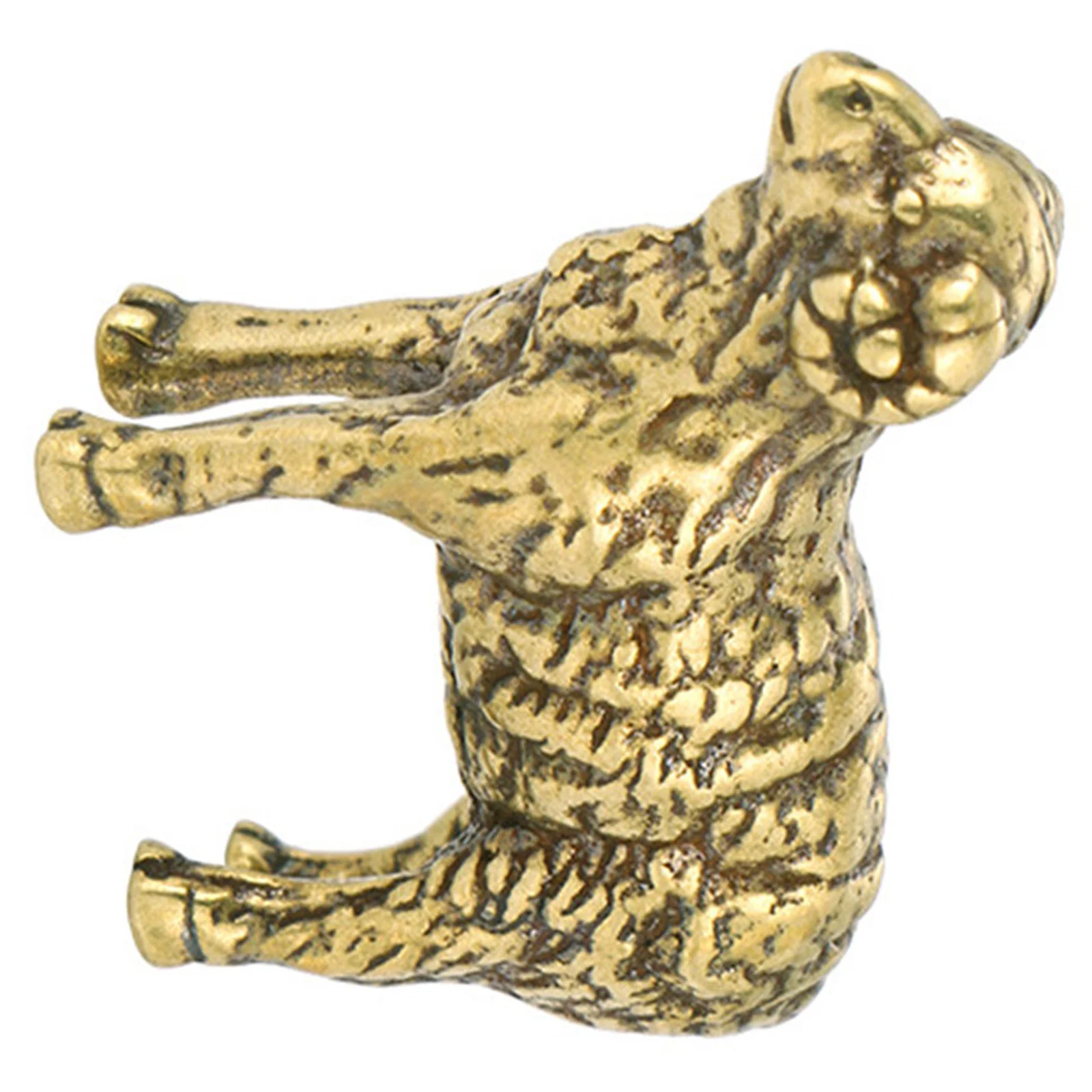 

Mini Brass Sheep Adornment Fine Workmanship Durable Vintage Sheep Shaped Decor Home Office Desktop Decoration Brass Craft