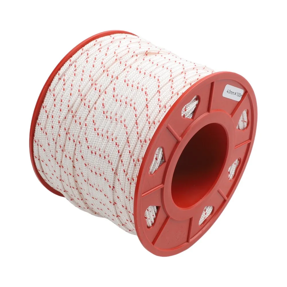 100ft 4.0mm Recoil Start Rope 750lb Polyester Pull Cord for Honda Series 212cc Chainsaws Pressure Washers and Mowers