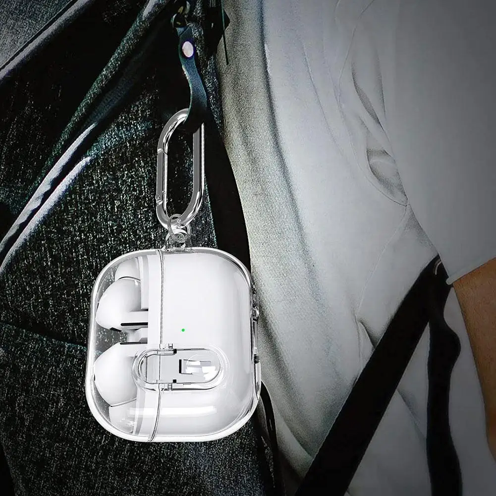 Per Samsung Buds 3 Pro custodia trasparente Secure Lock Cover per cuffie per Samsung Galaxy Buds 3 Pro Buzz 3 Pro custodie TPU PC Fundas