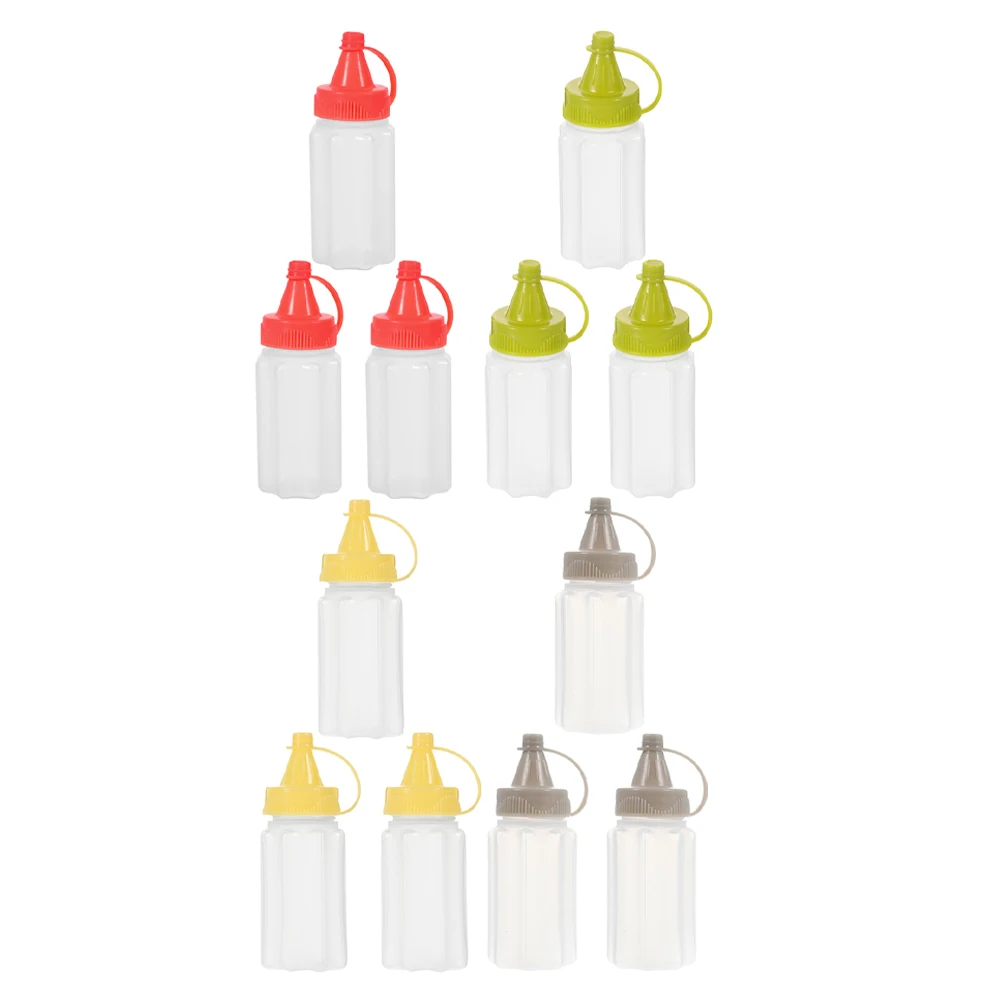 

16 pcs Mini Sauce Squeeze Bottles Oil Condiment Containers Portable Leakproof Reusable Food Grade Small Ketchup Tomato Bottle