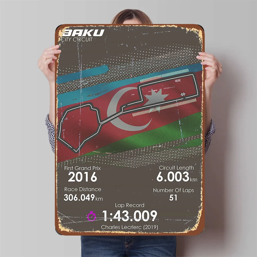 f1-baku-city-circuit-metal-poster-bandeira-do-azerbaijao-pista-layout-decoracao-de-corrida-colecionavel