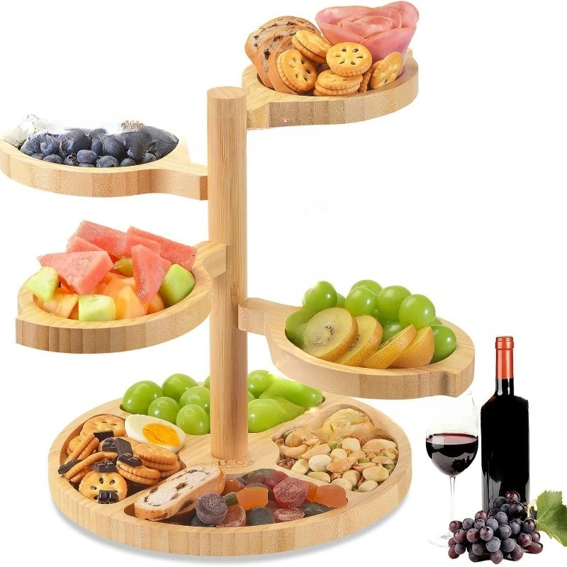 

Multi-layer shelves, holiday party snacks, snack plates, irregular multi-layer removable rotating tray racks