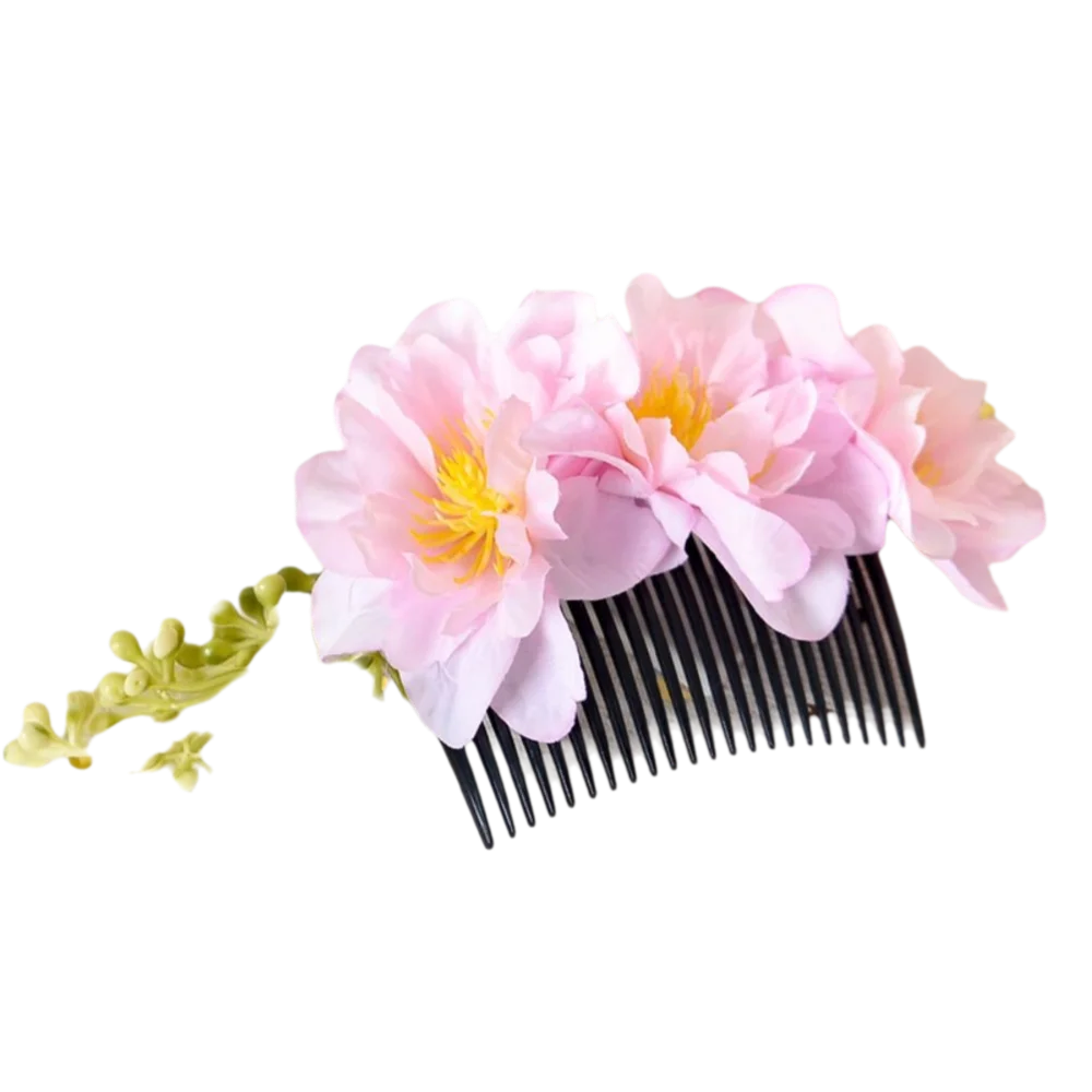 

Retro Simulated Flower Flower Hair Comb Cloth Ethnic Style Bridal Hairpin Bohemian Multicolor Hair Accessories Photo