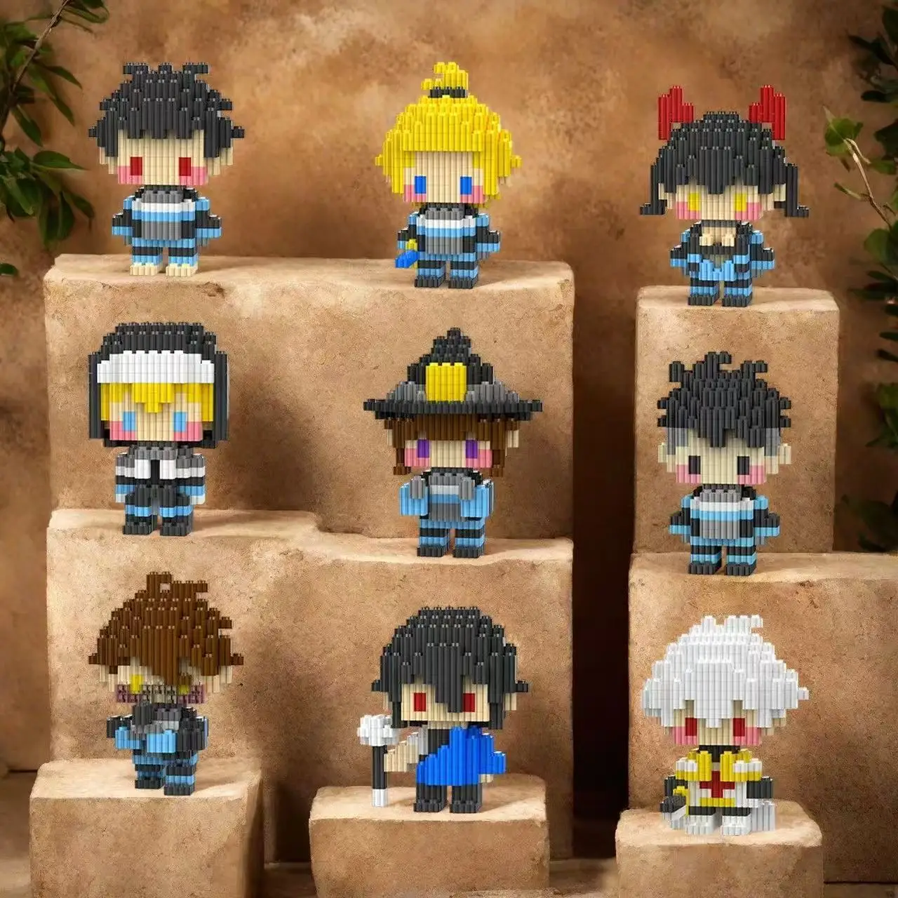 

Фигурка пожарных сил, микро строительные блоки, периферийные устройства в стиле аниме, Shinra, блок «сделай сам», фигурка Артура, маленькие строительные блоки, статуя Маки, игрушки