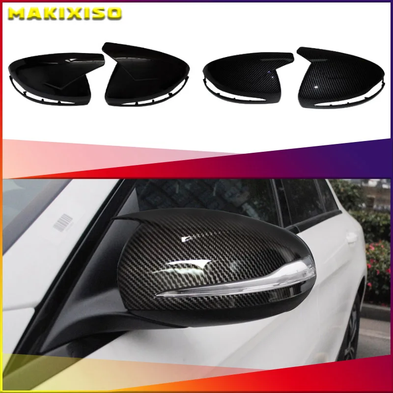 For Mercedes-Benz E GLC S C Class W205 W213 X253 W222 W238 LHD Replacement Car Rearview Side Mirror Cover Wing Cap Exterior Trim