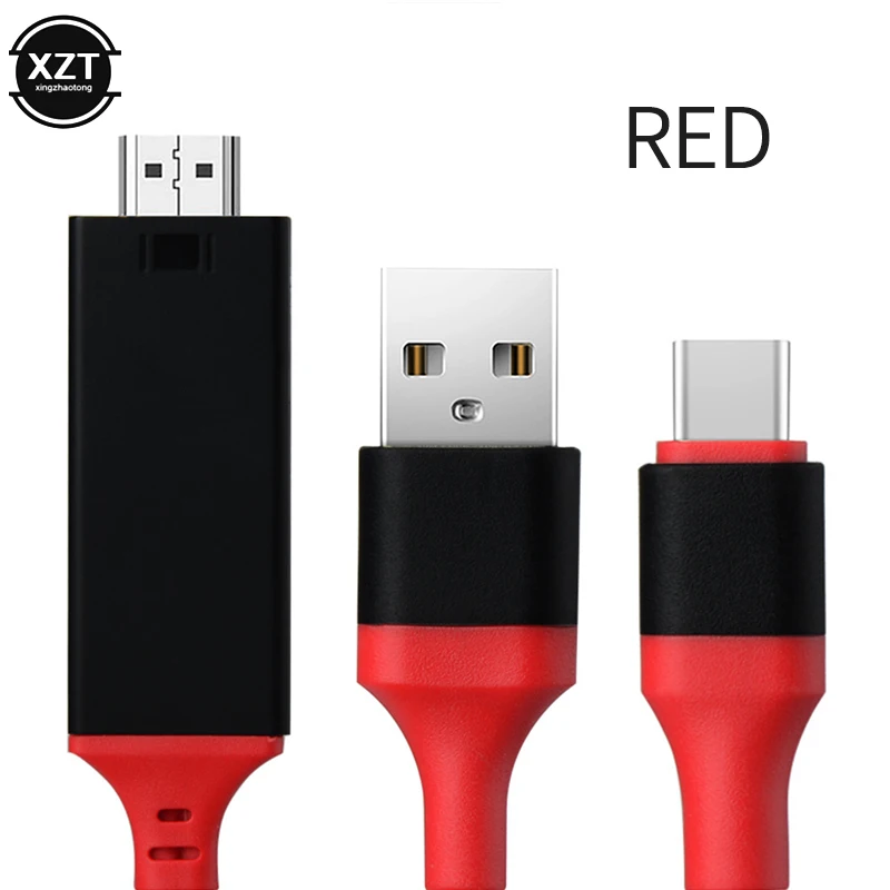Type-C to HDMI-compatible USB 3.1 to HDMI-compatible+USB Power Supply 4K Mobile Computer HD Cable image 3