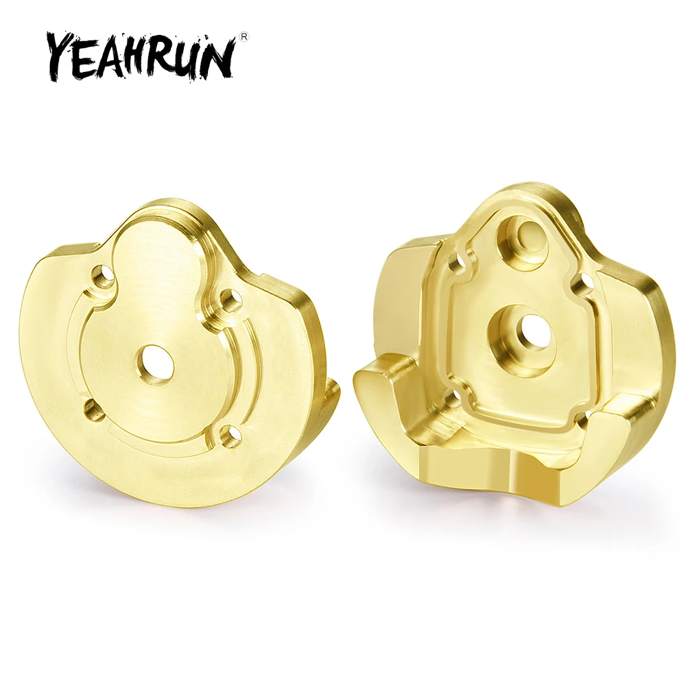 YEAHRUN 2Pcs Brass Outer Portal Axle Covers Counterweight for Axial UTB18 Capra 1/18 RC Buggy Truck Model Upgrade Parts