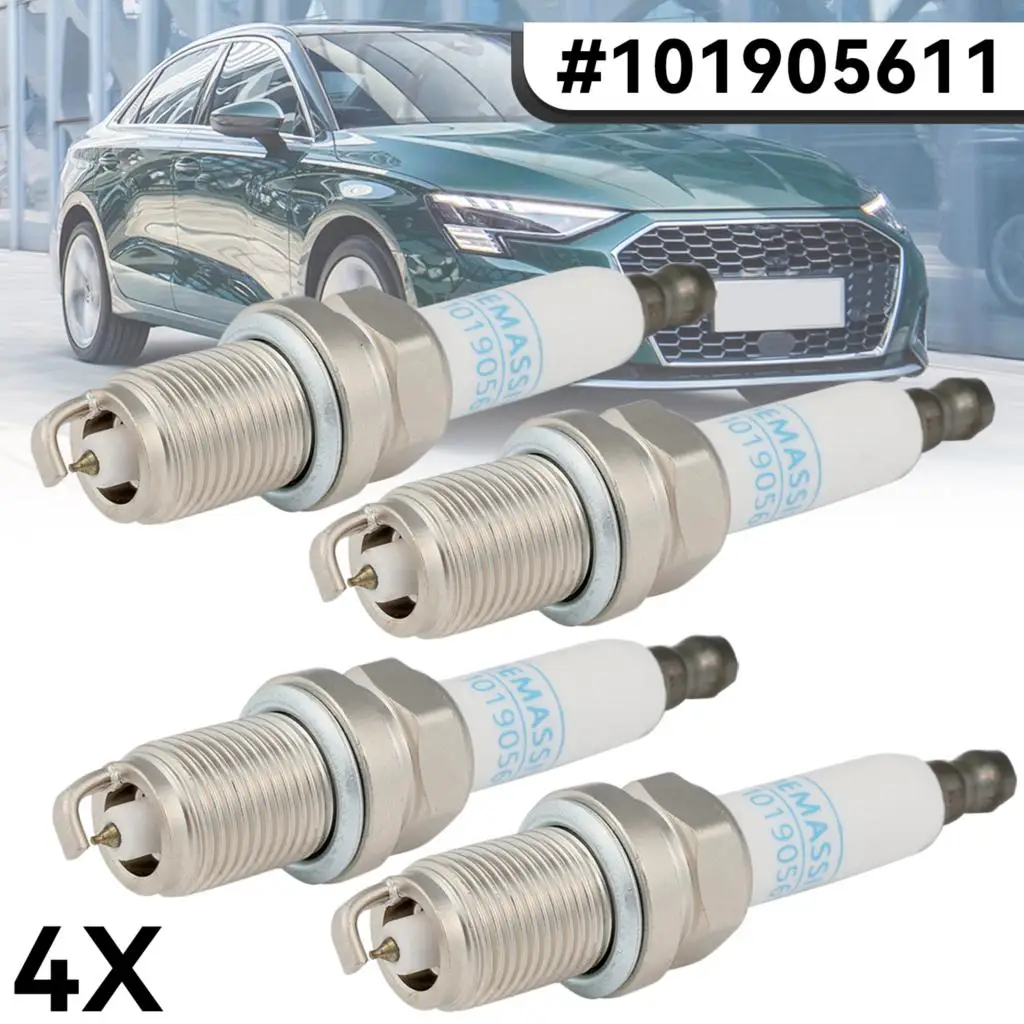 4Pcs Car Spark Plugs 101905611 101905611A 101905631F Truck Ignition Parts For Audi A1 A3 A4 A5 A6 A7 A8 VW Passat Jetta Golf GTI