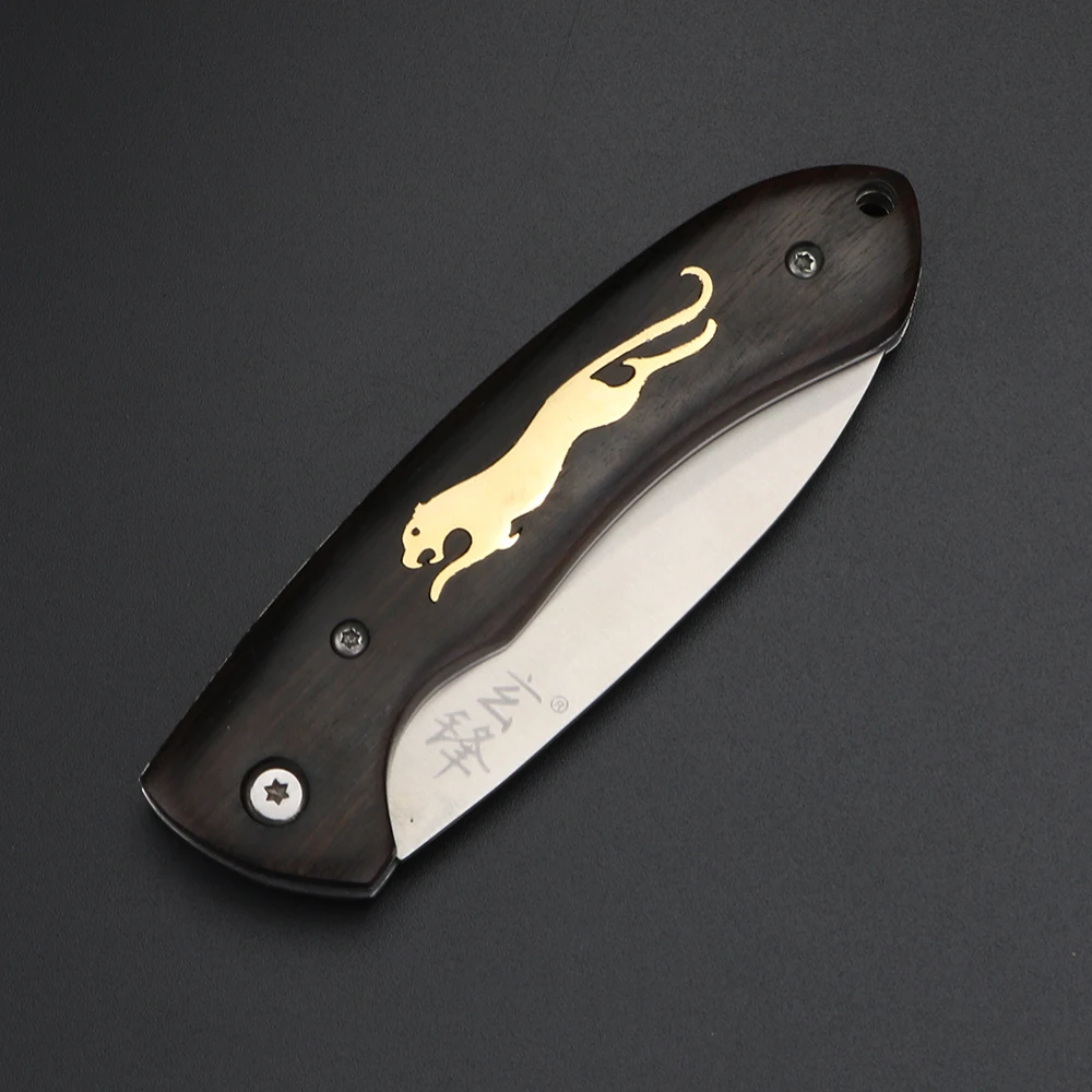 XUANFENG 3-layer outdoor folding knife, sharp fruit knife, VG10 steel camping and hunting multifunctional knife