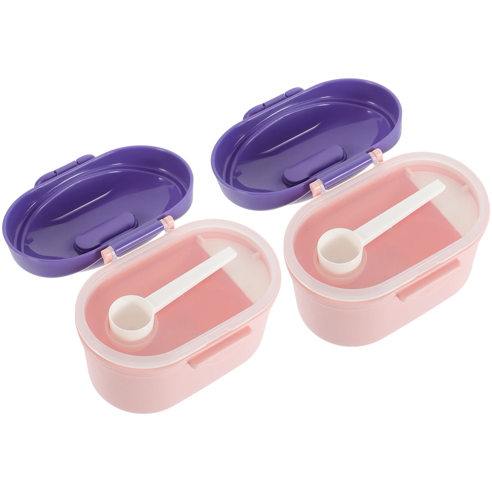 

2 Pcs Milk Powder Storage Tank Dispenser Container Holder Formula Pp Travel Food