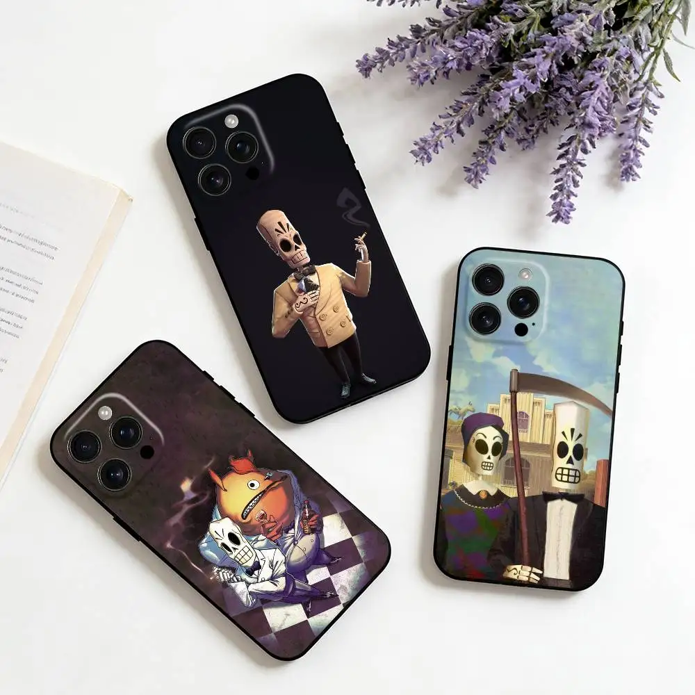 

G-Grim F-Fandango For iPhone 16,15,14,13,12,11,XS,XR,X,8,7,Pro,Max,Plus,mini Silicone Black Cover