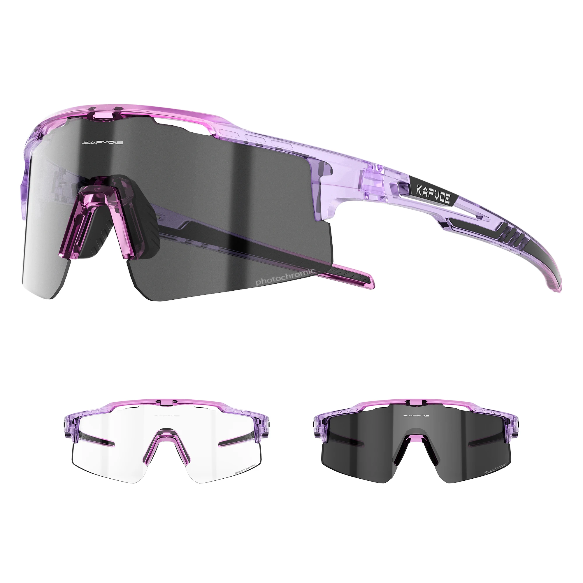 Kapvoe Outdoor Photochrome Fahrrad Sport Brille Männer Frauen Rennrad Sonnenbrille UV400 MTB Radfahren Eyewea Schutzbrillen