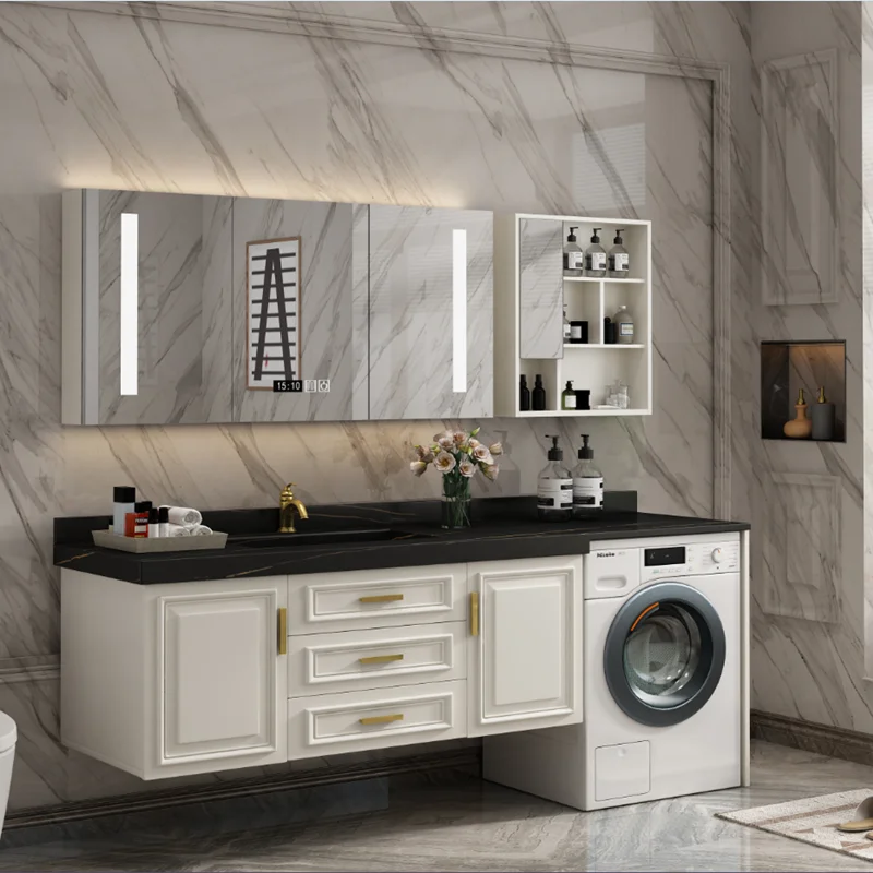 American Bathroom Cabinet Washing Machine Integrated Cabinet Balcony Laundry Cabinet Companion Bathroom Wash your hands