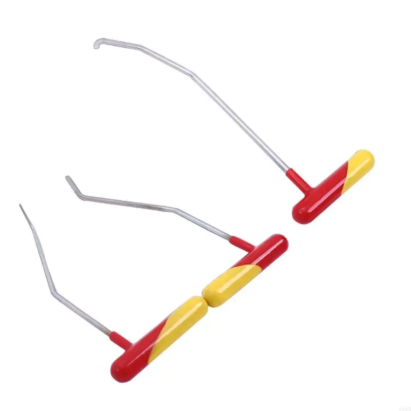 92MD Automotive Body Dent Repairing Pry Bar Metal Car Dent Repair Rods Car Dent Removal Rods Dent Remover Hook Tool