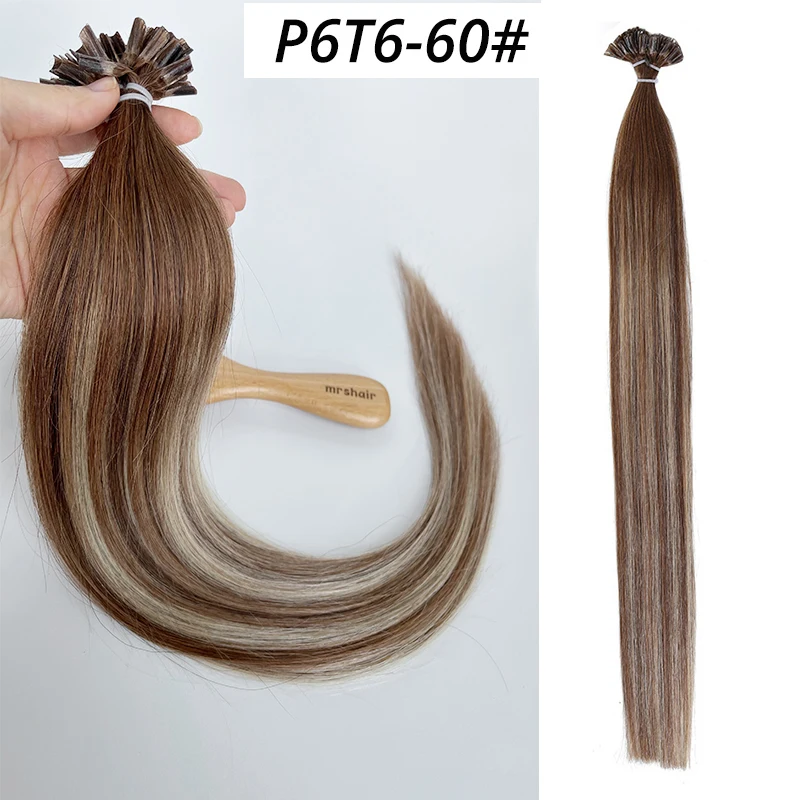 Balayage Keratin Hair Extensions Hot Fusion Hair U Tip Human Hair Extensions 50G 50pcs 14 18 20inch Ombre Blonde Brown