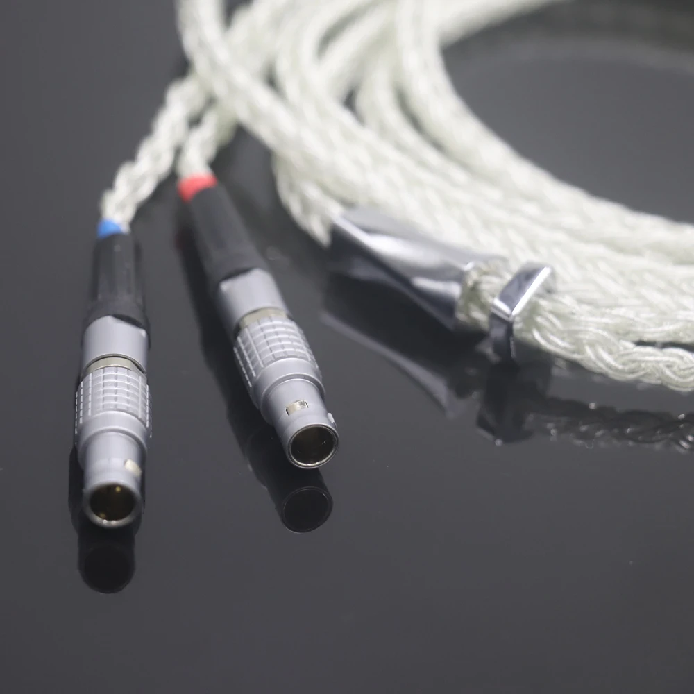 

Pure Silver 16 Core 2.5mm 4.4mm 3.5mm XLR Earphone Cable For Focal Utopia Fidelity Circumaural Headphone