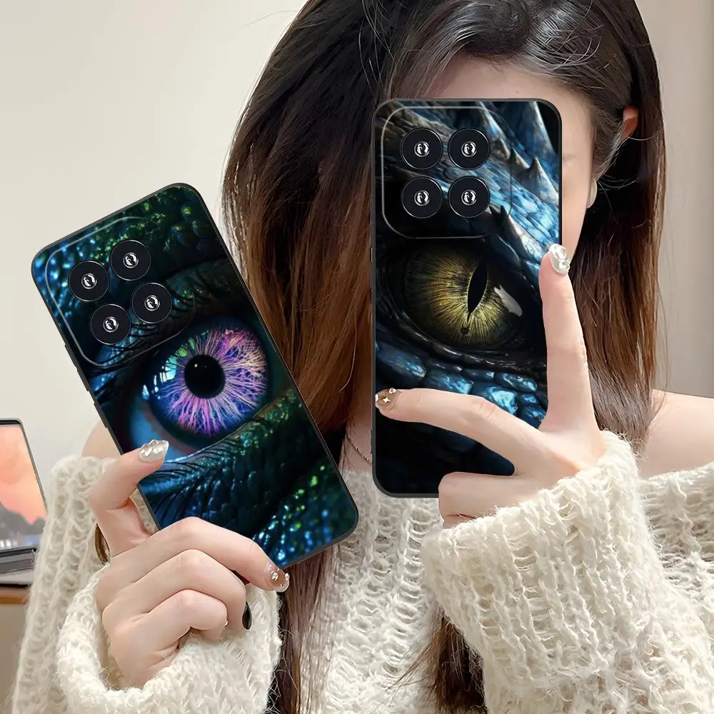 Dragon Eye Mobile Phone Case for Xiaomi 15 14 13 12 Mi 11 T Ultra Lite Pro S X 5G Colorful Printing Cover Cellphones Smartphone