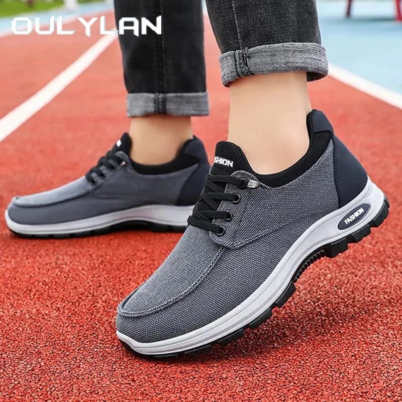 

Oulylan Low Cut Breathable Walking Shoes Men Comfortable Soft Sole Sports Footwear Fashion Shallow Mouth Cloth Shoes 39 To 44