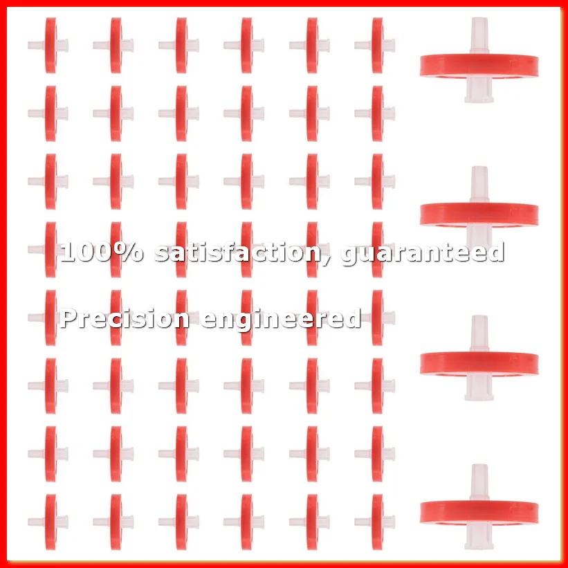 100 PCS Syringe Filter PTFE, Syringe Lab Filter 25mm Membrane Diameter, 0.22μM Pore Size, HPLC-A79M