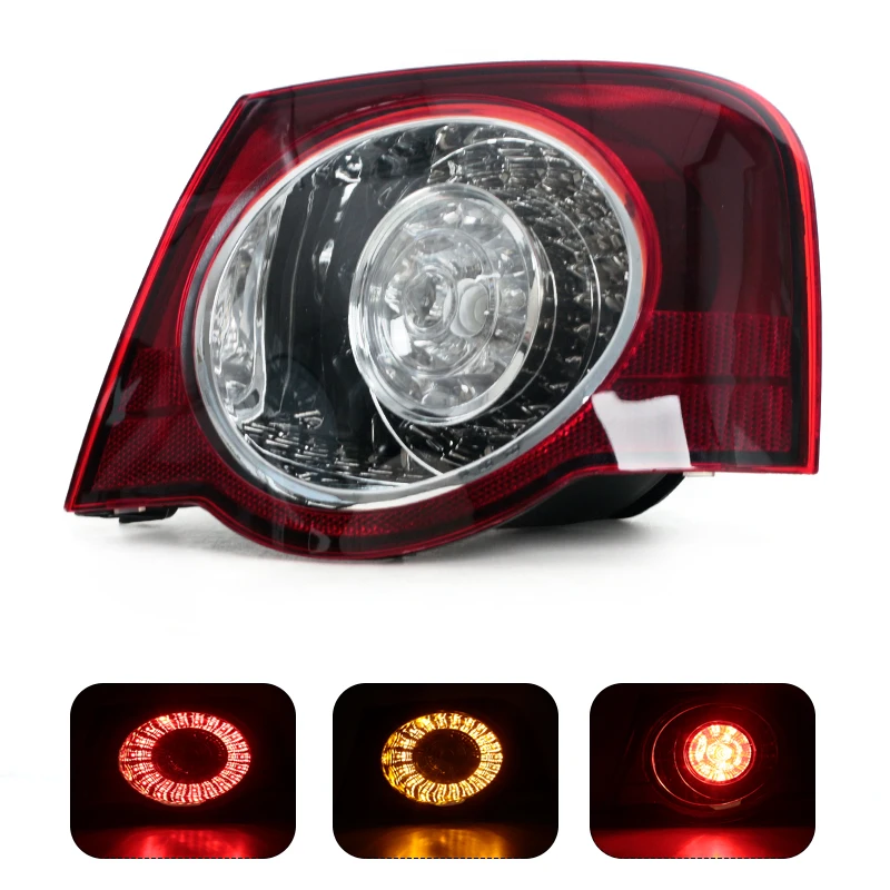 For Volkswagen VW Passat B6 Sendan 2006 2007 2008 2009 2010 2011 Rear Tail Light Lamp DRL Outer Inner Dark Red Car Accessories